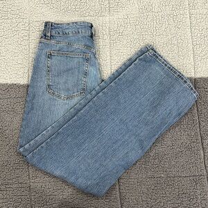 H&M wide leg high waist jeans size 10